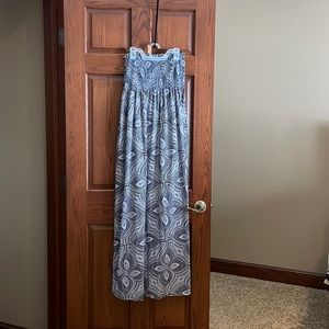 Faded Glory black and white strapless maxi sun dress. Size 12-14/LG.